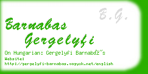 barnabas gergelyfi business card